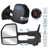 Tow Mirrors for 2017–2020 Ford F-250 F-350 F-450 F-550 Super Duty | Power Heated Turn Signal Temp Sensor Clearance Lights Pair